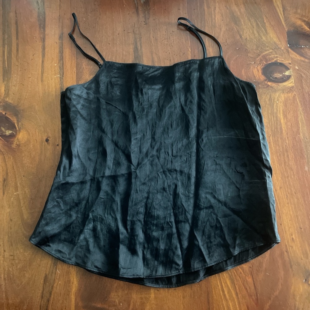 Silk black top